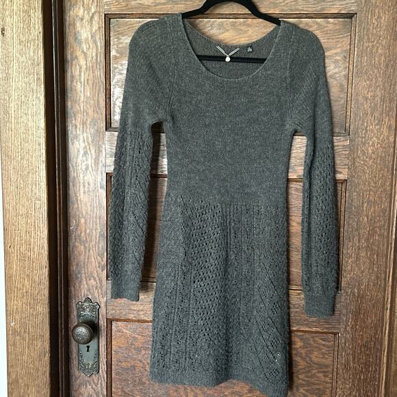 Knitted and Knotted Gray 100% Alpaca Tunic Dress Sz S Lightweight - Picture 1 of 9